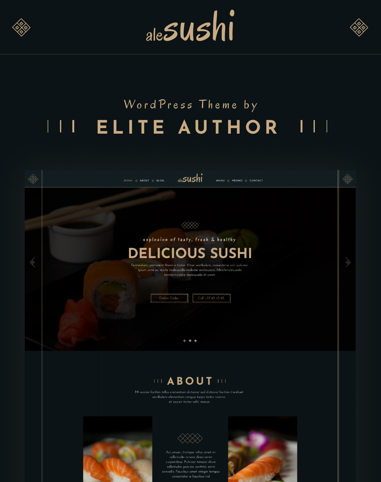 AleSushi - Restaurant WordPress Theme - 1